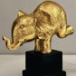 FIGURA DECORATIVA DE ELEFANTE DORADO